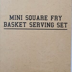 Mini Square Fry Basket Serving Set - Black